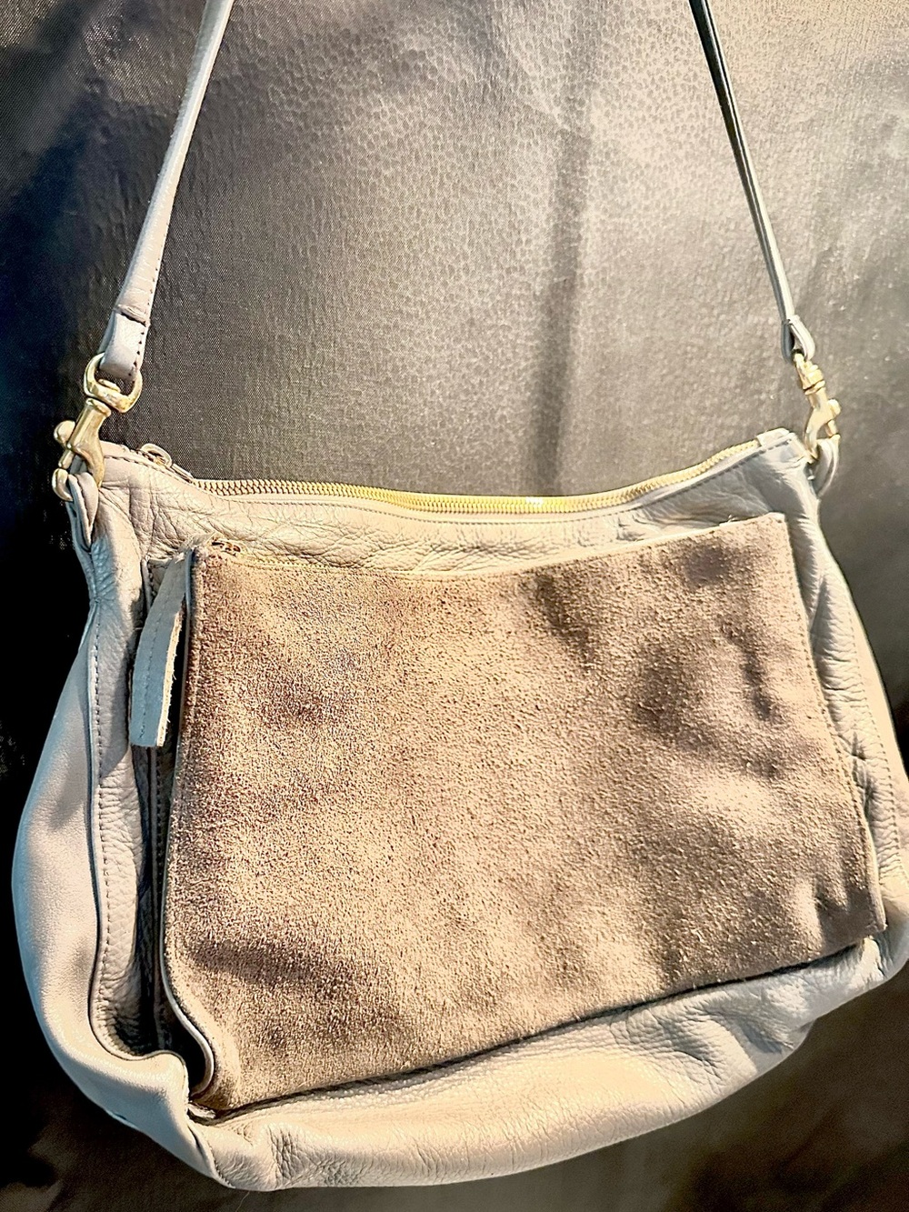 Clare V Leather & Suede Multi-Pocket Crossbody